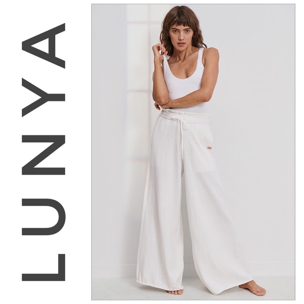 Lunya Cozy Cotton Silk Relaxed Pants Sincere White X-Large